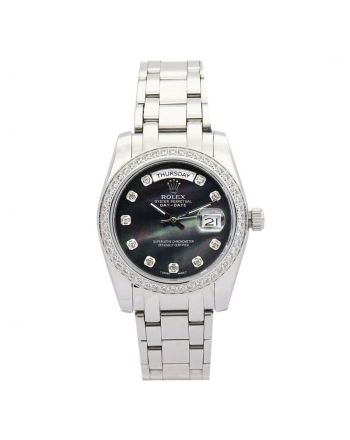 Rolex Day-Date Black Dial 118346 Mens 36MM